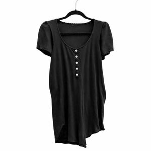 HATCH Women's Maternity Dress 100% Organic Cotton Black Short Sleeve Size 0